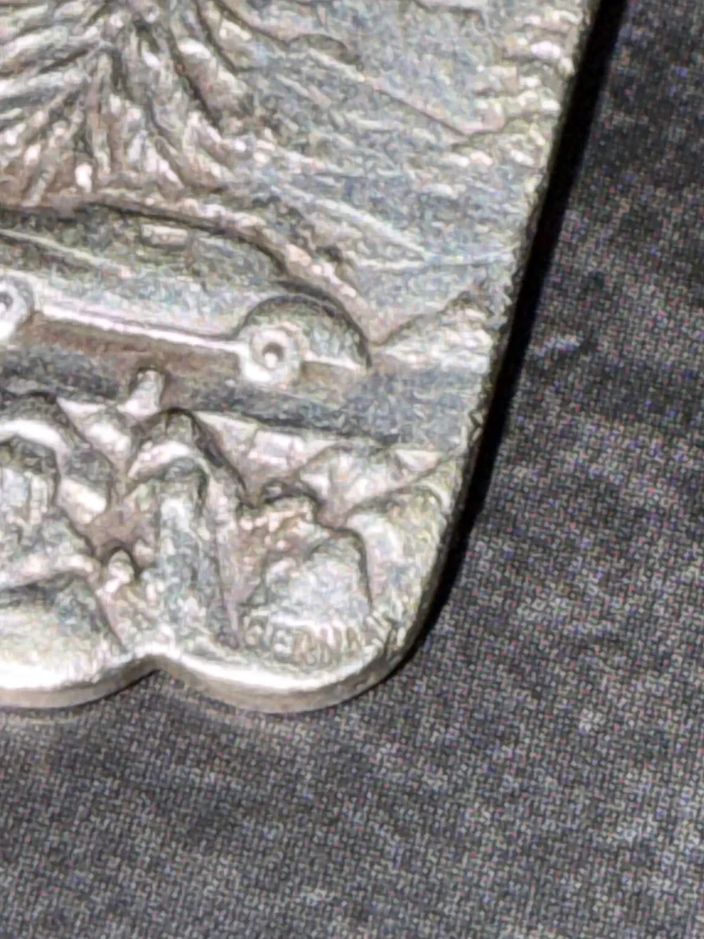 Vintage German Silver St. Christopher Medal- Germany Mid Century Pendant - Picture 8 of 13